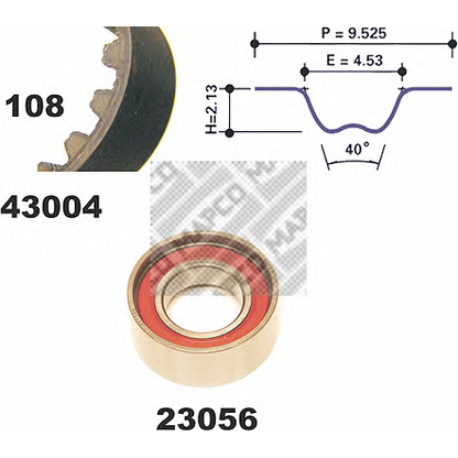 Foto Kit cinghie dentate MAPCO 23004