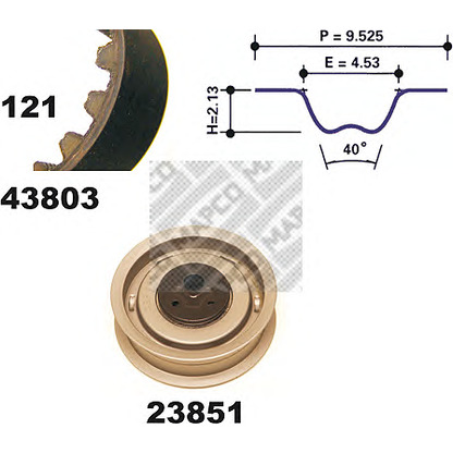 Foto Kit cinghie dentate MAPCO 23803