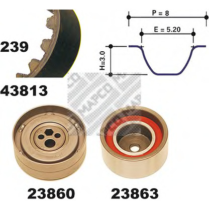 Foto Kit cinghie dentate MAPCO 23813