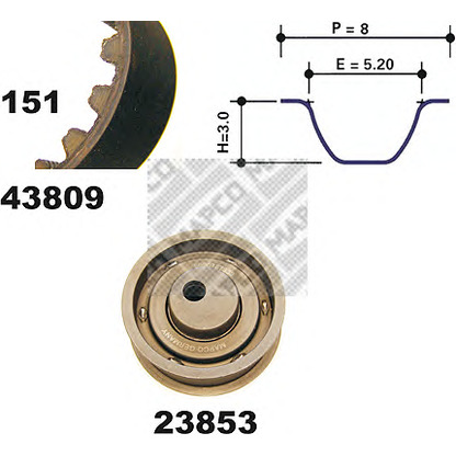 Foto Zahnriemensatz MAPCO 23809
