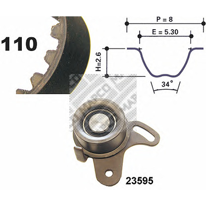 Zdjęcie Zestaw paska rozrządu MAPCO 73538