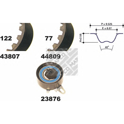 Photo Timing Belt Kit MAPCO 73809