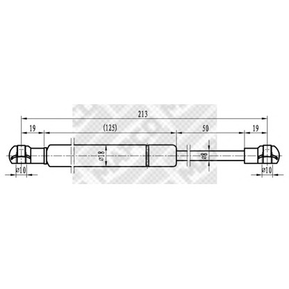 Photo Gas Spring, bonnet MAPCO 91006