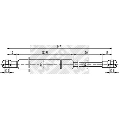 Photo Gas Spring, rear windscreen MAPCO 91101