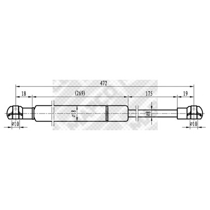 Foto Gasfeder, Koffer-/Laderaum MAPCO 91528