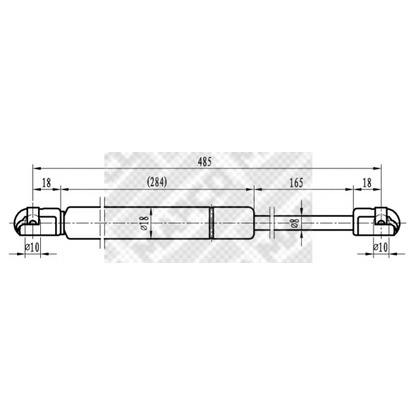 Фото Газовая пружина, крышка багажник MAPCO 91605