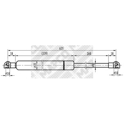 Photo Gas Spring, boot-/cargo area MAPCO 91650