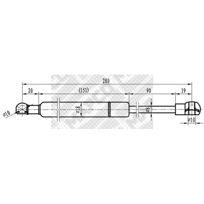 Foto Gasfeder, Koffer-/Laderaum MAPCO 91801