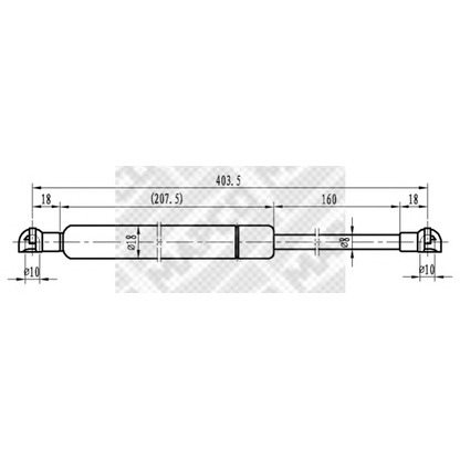 Foto Gasfeder, Koffer-/Laderaum MAPCO 91808