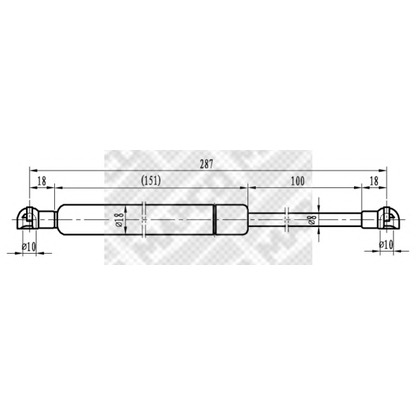 Photo Gas Spring, boot-/cargo area MAPCO 91813