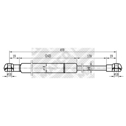Фото Газовая пружина, капот MAPCO 91856