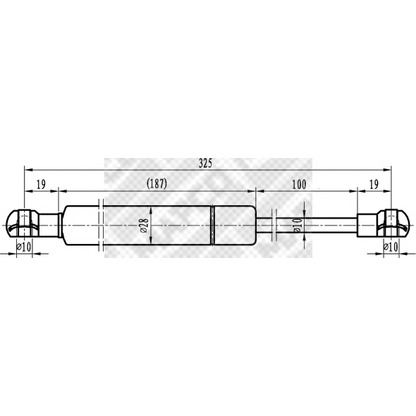 Photo Gas Spring, boot-/cargo area MAPCO 91857