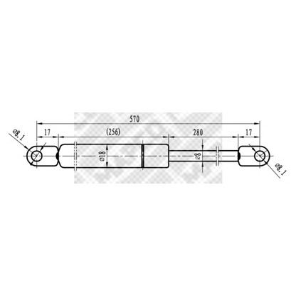 Photo Gas Spring, boot-/cargo area MAPCO 91926