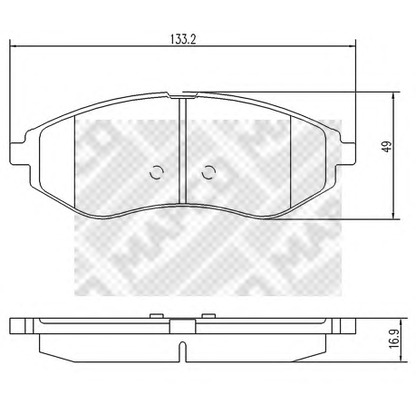 Photo Brake Pad Set, disc brake MAPCO 6725