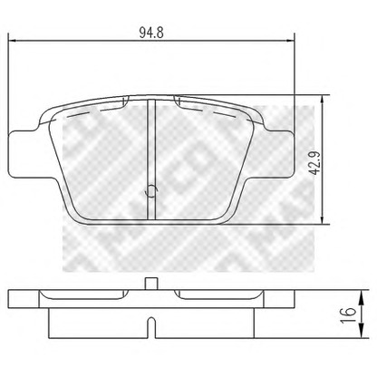 Photo Brake Pad Set, disc brake MAPCO 6730