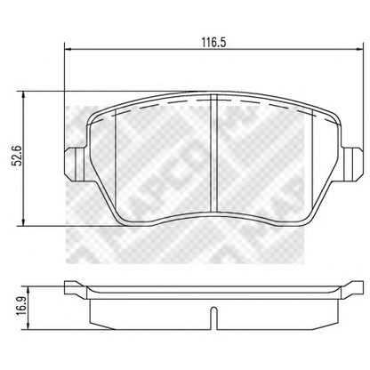 Photo Brake Pad Set, disc brake MAPCO 6758