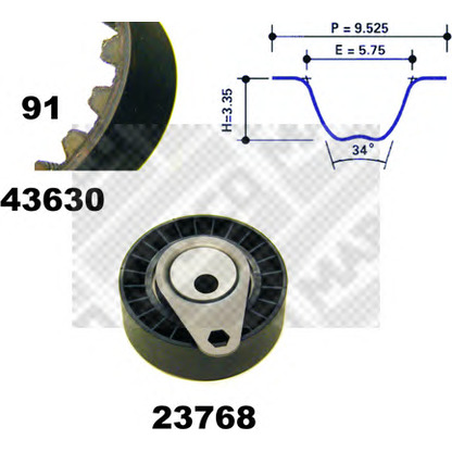 Foto Kit cinghie dentate MAPCO 23630