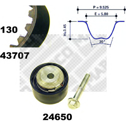 Foto Kit cinghie dentate MAPCO 23631