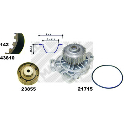 Photo Water Pump & Timing Belt Kit MAPCO 41810