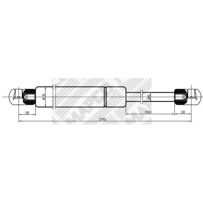 Photo Gas Spring, boot-/cargo area MAPCO 20090