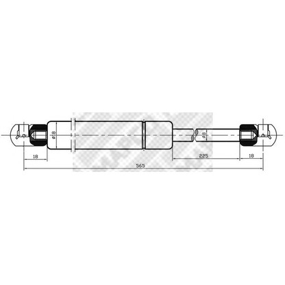 Photo Gas Spring, boot-/cargo area MAPCO 20095