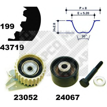 Photo Timing Belt Kit MAPCO 23719