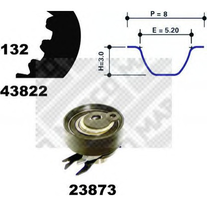 Photo Timing Belt Kit MAPCO 23822