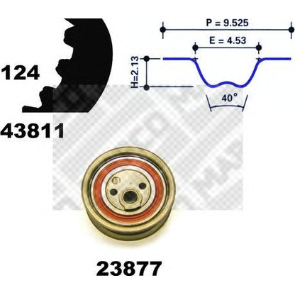 Photo Timing Belt Kit MAPCO 23825