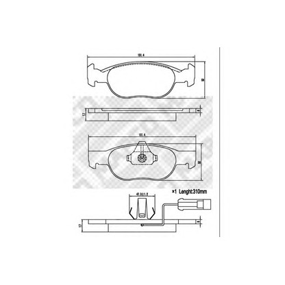 Photo Brake Pad Set, disc brake MAPCO 6404