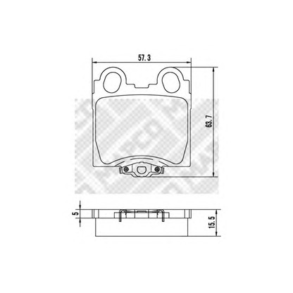 Photo Brake Pad Set, disc brake MAPCO 6873