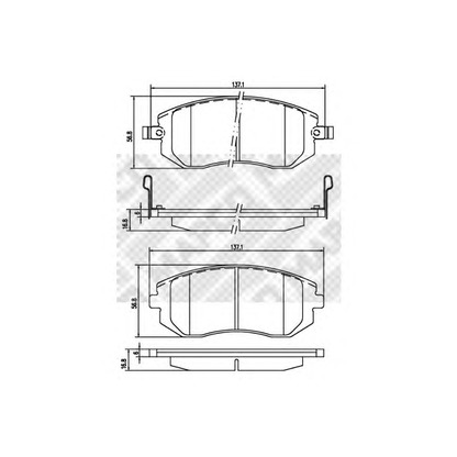 Photo Brake Pad Set, disc brake MAPCO 6879