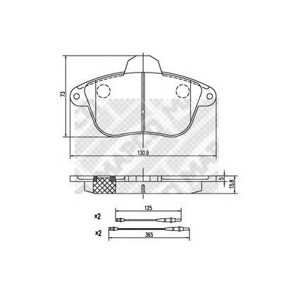 Photo Brake Pad Set, disc brake MAPCO 6902