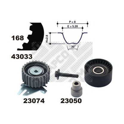 Photo Timing Belt Kit MAPCO 23034