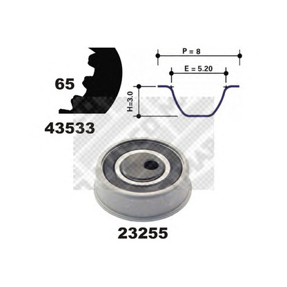 Фото Натяжной ролик, ремень ГРМ MAPCO 23533