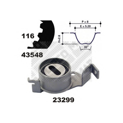 Zdjęcie Zestaw paska rozrządu MAPCO 23548