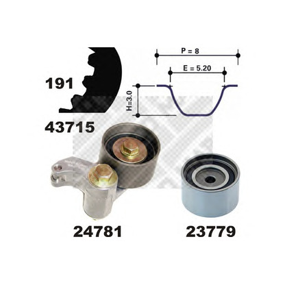 Foto Juego de correas dentadas MAPCO 23715