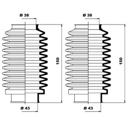 Foto Faltenbalgsatz, Lenkung MOOG K150003