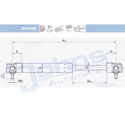 Foto Gasfeder, Koffer-/Laderaum JOHNS 30169592