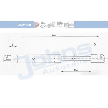 Foto Muelle neumático, maletero/compartimento de carga JOHNS 57069592