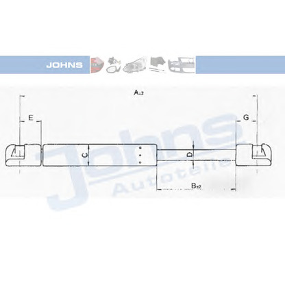 Foto Gasfeder, Koffer-/Laderaum JOHNS 60199593