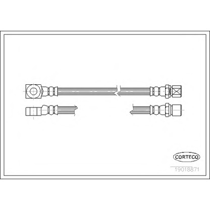 Фото Тормозной шланг CORTECO 19018871