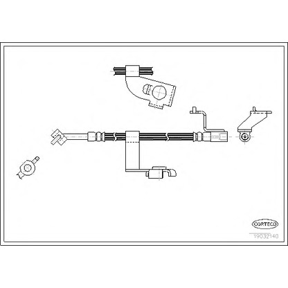 Фото Тормозной шланг CORTECO 19032140
