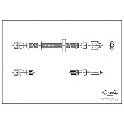 Фото Тормозной шланг CORTECO 19032414