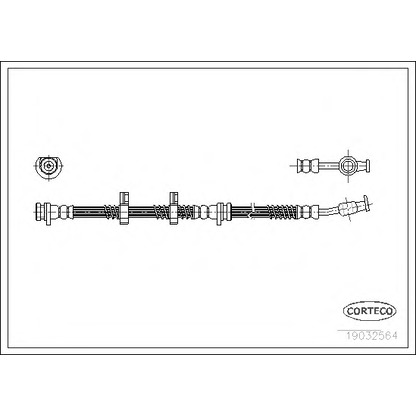 Фото Тормозной шланг CORTECO 19032564