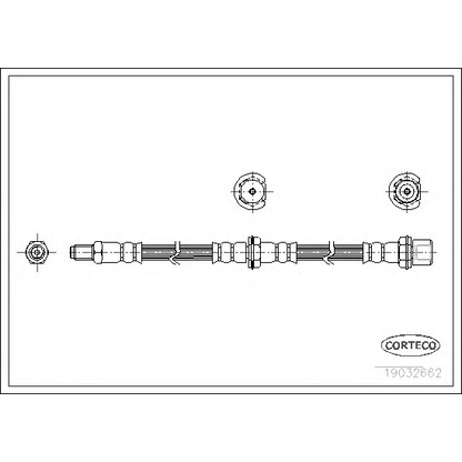 Фото Тормозной шланг CORTECO 19032662