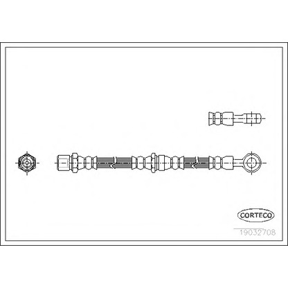 Фото Тормозной шланг CORTECO 19032708