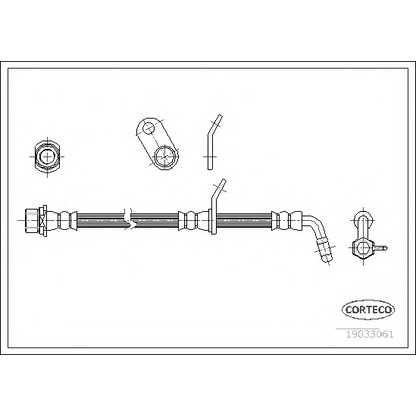 Фото Тормозной шланг CORTECO 19033061