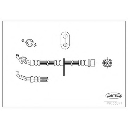 Zdjęcie Przewód hamulcowy elastyczny CORTECO 19033071