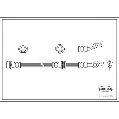 Zdjęcie Przewód hamulcowy elastyczny CORTECO 19033546