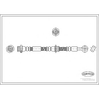 Zdjęcie Przewód hamulcowy elastyczny CORTECO 19033559